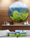 Rice Field Valley Vietnam Panorama - Landscape Disc Metal Wall Art