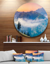 Fantastic Blue Mountains Panorama - Landscape Disc Metal Artwork
