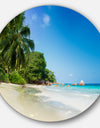 Beautiful Praslin Island Seychelles - Seascape Circle Wall Art