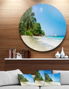 Beautiful Praslin Island Seychelles - Seascape Circle Wall Art