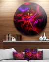 Multi-Colored Magenta Stained Glass - Floral Circle Wall Art