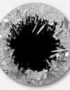 Strick & Bolton 'Abstract Broken Wall 3D Design - Round Metal Wall Art