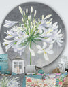 Flower Cleome Splash I - Farmhouse Metal Circle Wall Art