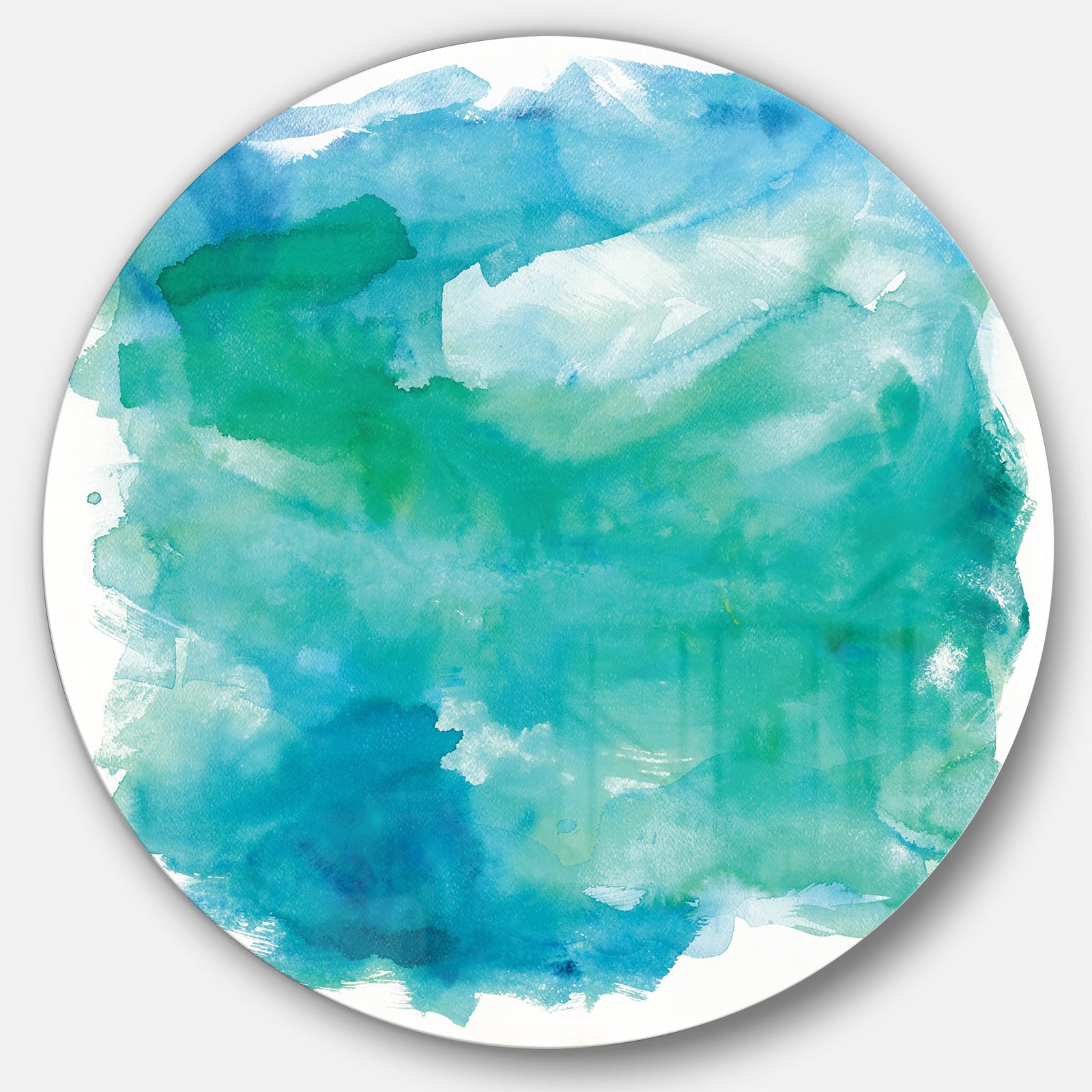 Sea Glass - Farmhouse Metal Circle Wall Art
