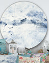 Blue Wipe Out - Farmhouse Metal Circle Wall Art