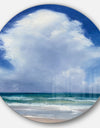 Porch & Den Beach Clouds II - Farmhouse Metal Circle Wall Art