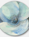 Watercolor Moonlight Magnolia II - Farmhouse Metal Circle Wall Art