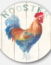 Wood Farm Roaster I - Farmhouse Metal Circle Wall Art