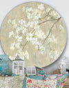 Dogwood in Spring Neutral - Farmhouse Metal Circle Wall Art