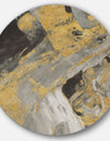 Marble Gold and Black - Glam Metal Circle Wall Art