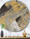 Marble Gold and Black - Glam Metal Circle Wall Art