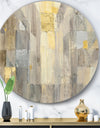 Gold Square Watercolor - Glam Metal Circle Wall Art