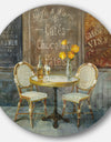 French Cafe - French Country Metal Circle Wall Art