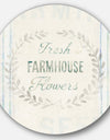 Farmhouse Florals VIII - Farmhouse Metal Circle Wall Art