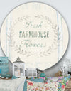 Farmhouse Florals VIII - Farmhouse Metal Circle Wall Art