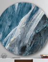Splash Blue Indigo - Geometric Metal Circle Wall Art
