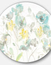 Aqua Rose Natural Element - Farmhouse Metal Circle Wall Art