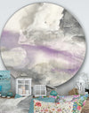 Watercolor Minimal Purple Tones I - Farmhouse Metal Circle Wall Art