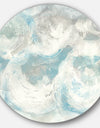 Pale Blue Shade IV - Farmhouse Metal Circle Wall Art
