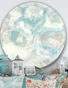 Pale Blue Shade III - Farmhouse Metal Circle Wall Art