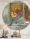 Paris French Flowershop  - French Country Metal Circle Wall Art