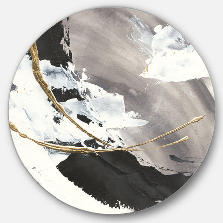 Glam Printed Arcs II - Glam Metal Circle Wall Art