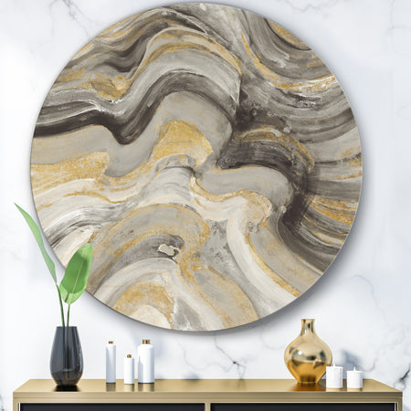 Glam Gold Canion - Glam Metal Circle Wall Art