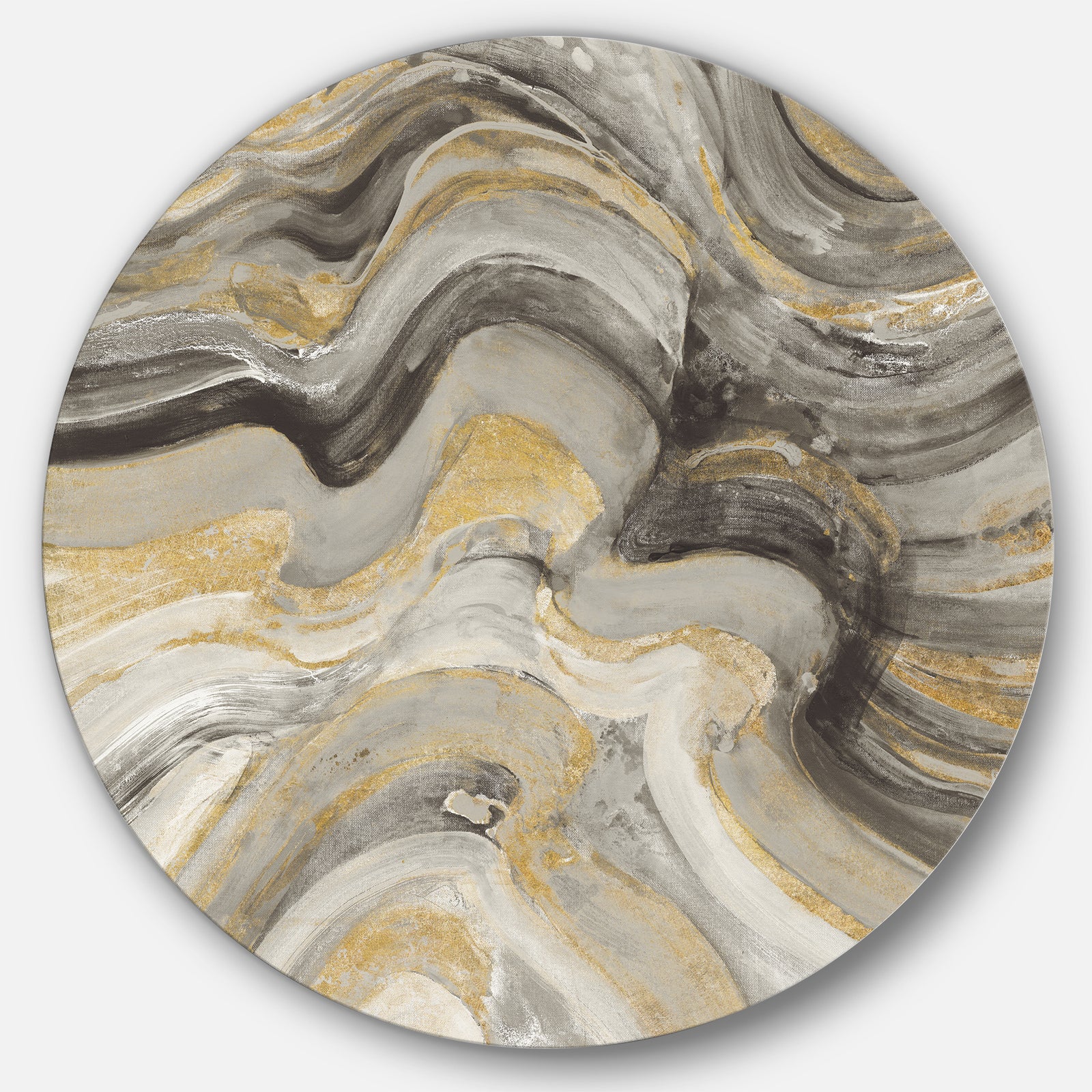 Glam Gold Canion - Glam Metal Circle Wall Art