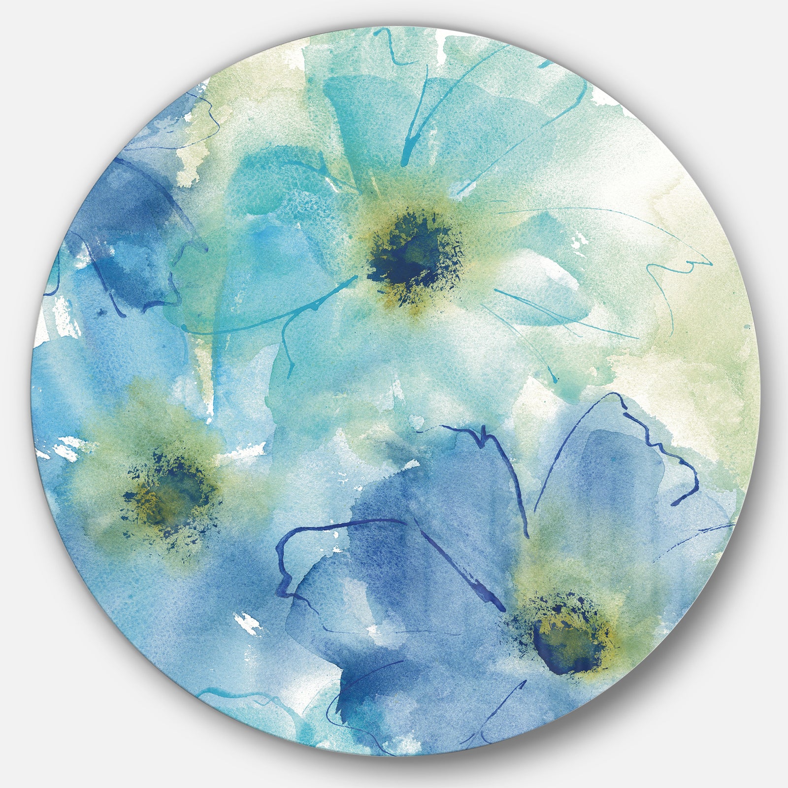 Seashell Cosmos II - Farmhouse Metal Circle Wall Art