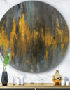 Black and Gold Glam Abstract - Glam Metal Circle Wall Art