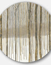 Porch & Den Forest in Winter Gold - Farmhouse Metal Circle Wall Art