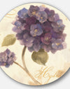 Abundant Hydrangea Flower II - Farmhouse Metal Circle Wall Art