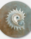 Seashell Treasures from the Sea III - Nautical & Coastal Metal Circle Wall Art