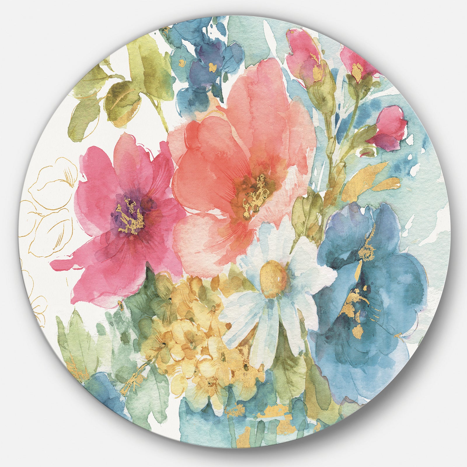 My French Garden - Farmhouse Metal Circle Wall Art