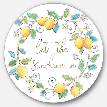 Mediterranean Breeze XII - Farmhouse Metal Circle Wall Art