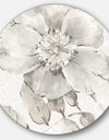 Porch & Den Indigold Grey Peonies II - Metal Circle Wall Art