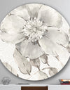 Porch & Den Indigold Grey Peonies II - Metal Circle Wall Art