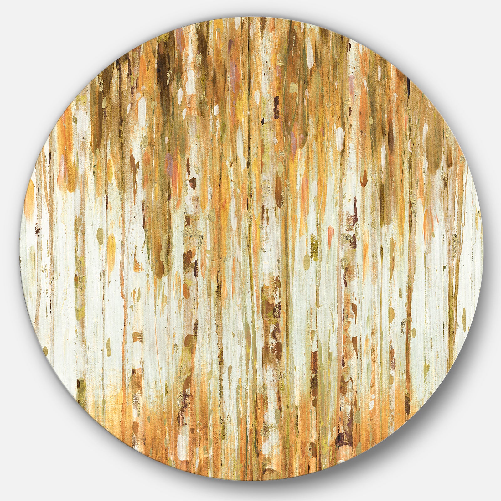 The Forest I Fall Crop - Glam Metal Circle Wall Art