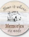 Farmhouse Moment Truck - Farmhouse Metal Circle Wall Art