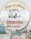 Farmhouse Moment Truck - Farmhouse Metal Circle Wall Art