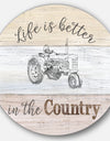 Farmhouse Moment Tractors - Farmhouse Metal Circle Wall Art