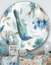 Porch & Den Indigold Bird Cottage Family V - Farmhouse Metal Circle Wall Art