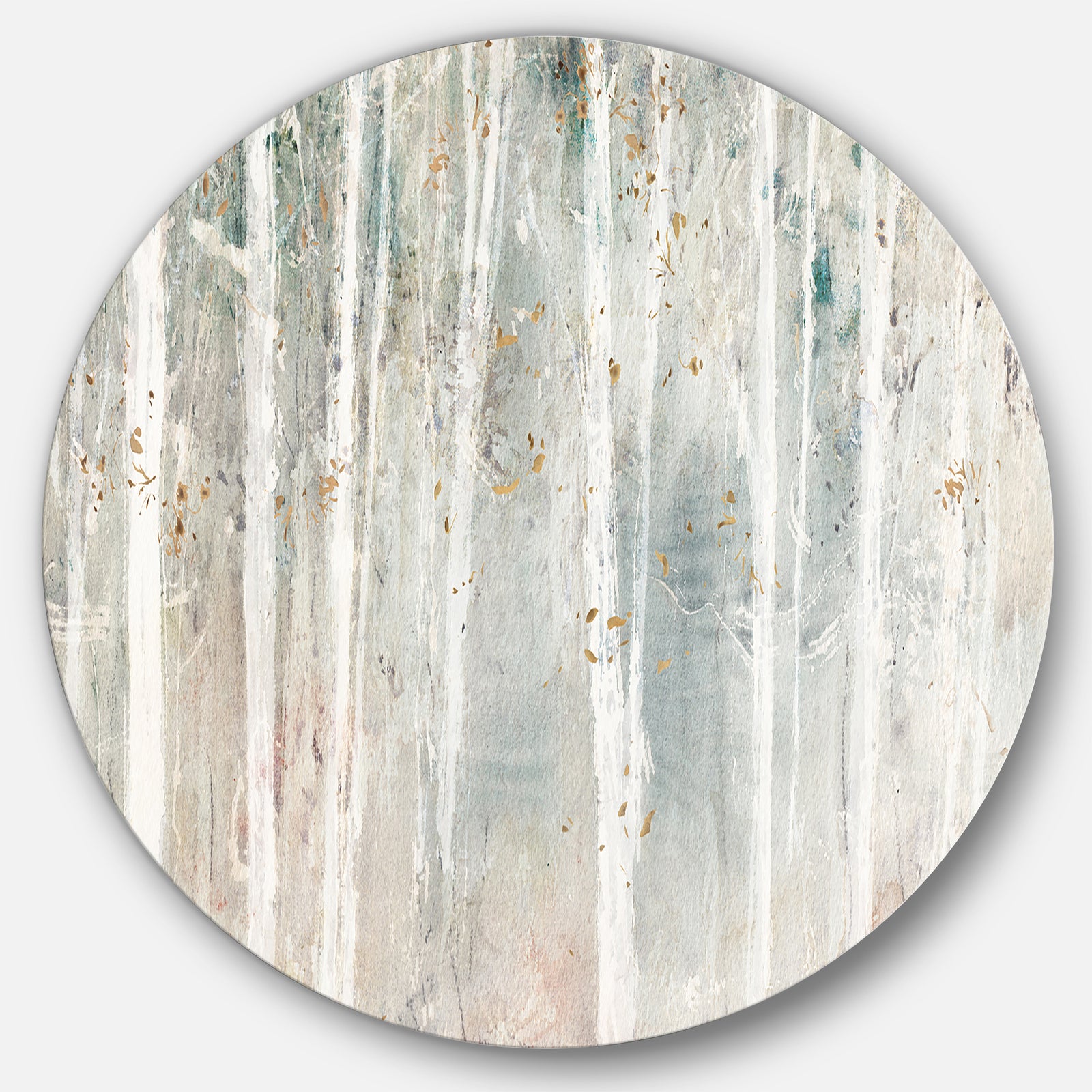 Porch & Den A Woodland Walk into the Forest III - Farmhouse Metal Circle Wall Art