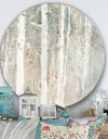 A Woodland Walk into the Forest V - Farmhouse Metal Circle Wall Art