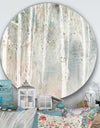 A Woodland Walk into the Forest VII - Farmhouse Metal Circle Wall Art