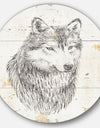 Wolf Wild and Beautiful III - Farmhouse Metal Circle Wall Art