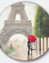 Paris Romance Couples III - French Country Metal Circle Wall Art