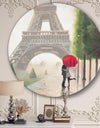 Paris Romance Couples III - French Country Metal Circle Wall Art