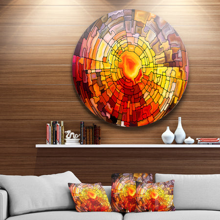 Return Of Stained Glass - Contemporary Glossy Metal Wall Art