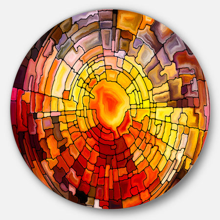Return Of Stained Glass - Contemporary Glossy Metal Wall Art
